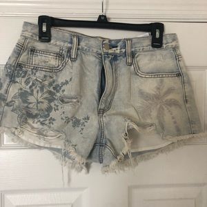 AE high rise cutoff shorts